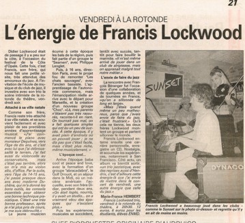 Francis Lockwood  Calais
